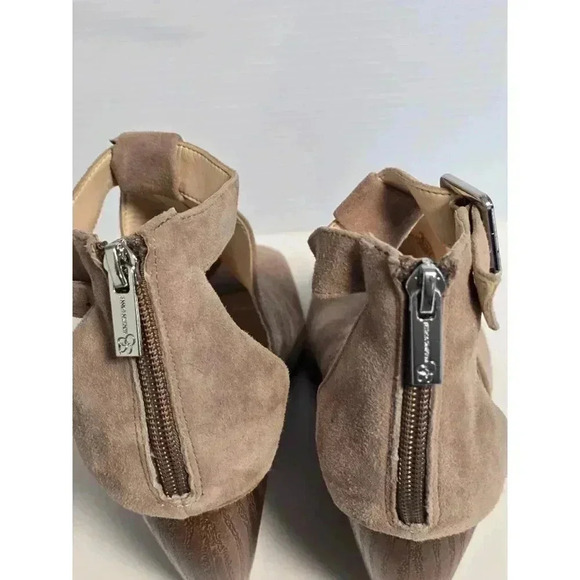 Women's Jessica‎ Simpson Wedge Sandals, Size 8.5, Taupe - Picture 6 of 10